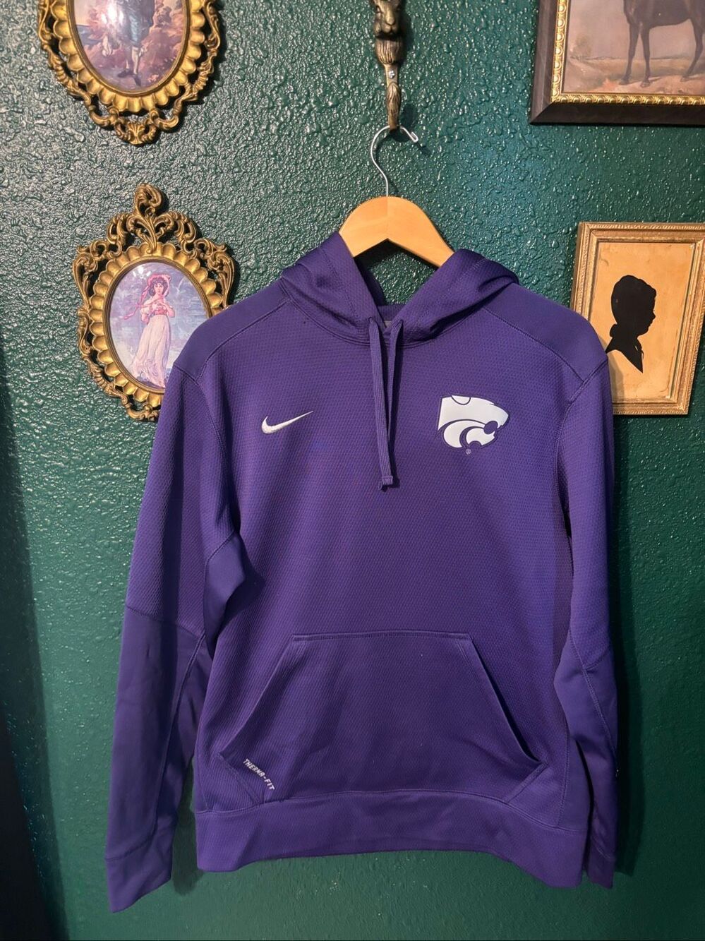 Men’s Kansas State Wildcat Purple Athletic Nike Hoodie Size Medium
